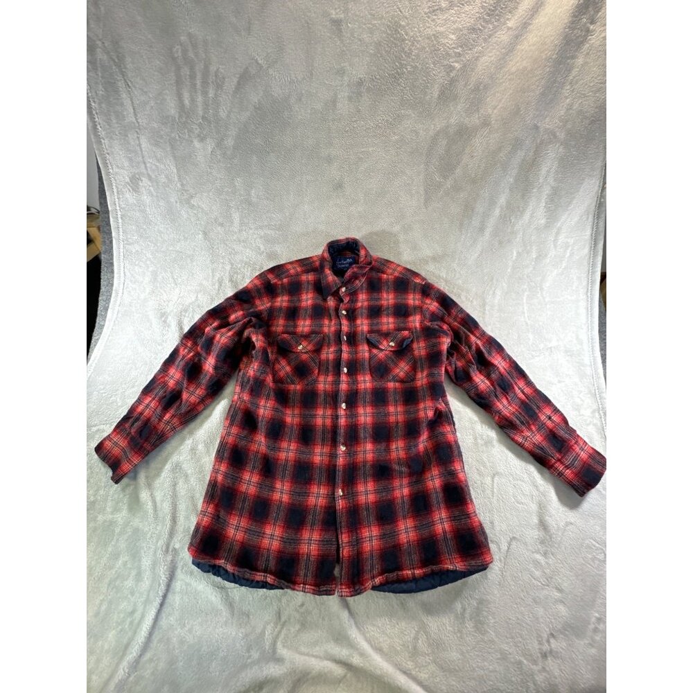 Northern Summit Schaket Men's Large Plaid Wool small whole in arm